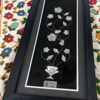 تابلو گل نقره