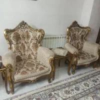 مبل استیل نه نفره به همراه جلو مبلی وعسلی|مبلمان خانگی و میز عسلی|تهران, شهرک فردوس (حسینی)|دیوار