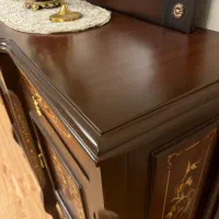 آینه کنسول تمام چوب درجه یک سه درب تمیز در حد نو