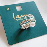 انگشتر نقره ای نگین دار با تک مروارید سفید|بدلیجات|اسلامشهر, شهرک لاله|دیوار