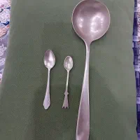 ملاقه عتیقه و قاشق چای خوری