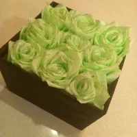 گل روبانی سبز ابریشمی