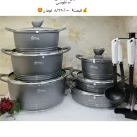 سرویس قابلمه چدن 12پارچه ویستا تابه زودپز اقساطی|ظروف پخت‌وپز|قم, نیروگاه|دیوار