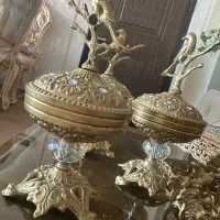 قندان و جادستمال کاغذی برنز