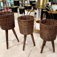 میز گلدونی مدل حصیری