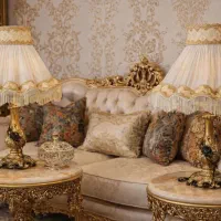 دو عدد آباژور پایه برنز بزرگ قدیمی وعتیقه