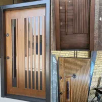 درب الومینیوم(ضدسرقت)pvcباشیشه+آینه انباری/چوبی