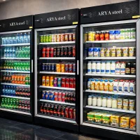 یخچال ایستاده ویتریتی داخل مشکی و سفید