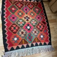 سه عددگلیم دست بافت تمام پشم|گلیم، جاجیم، گبه|همدان, |دیوار