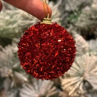 گوی تزئینات (مدل تکی) درخت کریسمس|صنایع دستی و سایر لوازم تزئینی|اصفهان, جلفا|دیوار