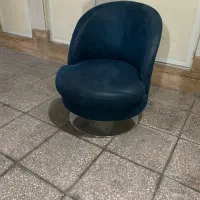 مبل تکی گردون سرمه ای دو عدد صندلی صورتی دو عدد|صندلی و نیمکت|کرج, حسن آباد|دیوار