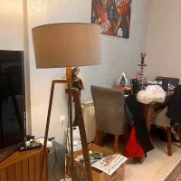 آباژور پایه بلند چوبی