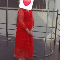 پیراهن مجلسی  بلند دخترانه تن هشت تا یازده ساله