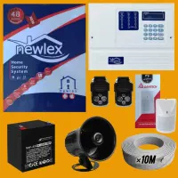 پک کامل دزدگیر برند نیولکس Newlex ، با باتری ،چشمی