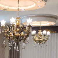 لوستر برنجی فرشته پنج شاخه