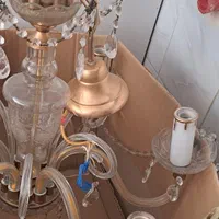 لوستر ۶شاخه کریستالی چک|لوستر و چراغ آویز|اصفهان, بهار آزادی|دیوار