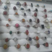 فروش انگشتر نقره با انواع نگینها|جواهرات|دامغان, |دیوار