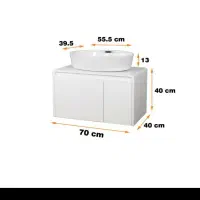 ست آینه و باکس و روشویی کابینتی