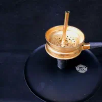 قلیان آکبند طلایی با شیشه هفت رنگ|زیورآلات و اکسسوری|ارومیه, |دیوار