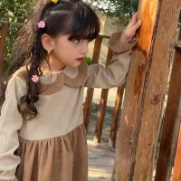 پیراهن دخترانه مخمل کبریتی|کفش و لباس بچه|بروجرد, |دیوار