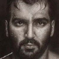 تابلو سیاه قلم چهره ۷۵۰|تابلو، نقاشی، عکس|تهران, والفجر (افسریه)|دیوار