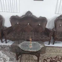مبلمان ۷ نفره با چوب راش|مبلمان خانگی و میز عسلی|اصفهان, رزمندگان|دیوار