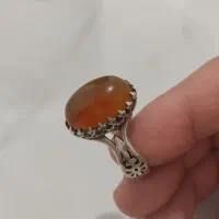 انگشتر عقیق یمانی اصل نقره سنگین