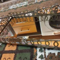 سینی آینه ای و چوبی