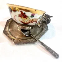 فنجان نعلبکی قاشق نقره