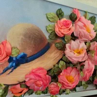 تابلو روبان دوزی|صنایع دستی و سایر لوازم تزئینی|شیراز, نصر|دیوار