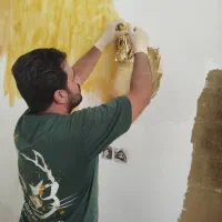 نقاشی ساختمان پتینهکاری میکروسمنت اپوکسی|خدمات پیشه و مهارت|شیراز, شهرک گلستان|دیوار
