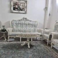 مبل سلطنتی چوبی 7 نفره / درحد نو /طراحی زیبا