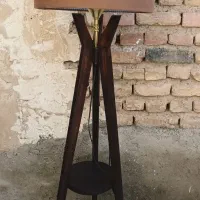 آباژور ایستاده چوبی سالنی هدیه روز مادر و زن|چراغ خواب و آباژور|صباشهر, |دیوار