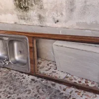 سینگ ظرفشویی همراه صفحه تاپس در حد  و شیرآلات کامل