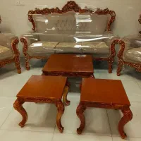 مبل تاج عروس7نفره با میز عسلی  ارسال رایگان