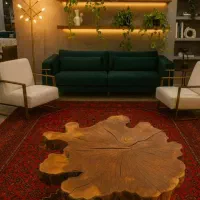 میز وسط روستیک حراج جلو مبلی