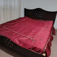تخت دونفره چوبی فلزی سالم