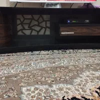 میز تلویزیون مشکی قهوه ای بزرگ