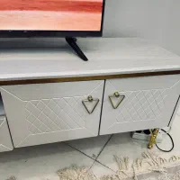 میز تلوزیون سفید طلایی