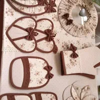 سرویس اشپزخانه قهوه ای کرم