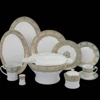 سرویس چینی کاملاً نو 93 پارچه ۱۲ نفره