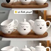ست قوری و فنجون و قندون