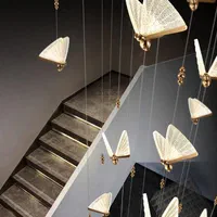 لوستر سقفی مدرن بلند پروانه  کریستالی|لوستر و چراغ آویز|تهران, چیتگر جنوبی|دیوار