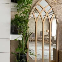 اینه قدی طرح مراکشی رنگ طلایی،