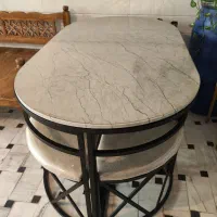 میز غذا خوری ۶ نفره فلزی