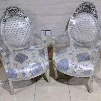 سلطنتی سیلور مبلمان ۹ نفره مبل استیل جهیزیه|مبلمان خانگی و میز عسلی|فردیس, شهرک شهید حسینی|دیوار