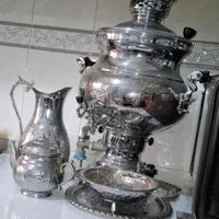 سماور با کنده کاری های طلایی|سماور، چای‌ساز، قهوه‌ساز|تهران, آذری|دیوار