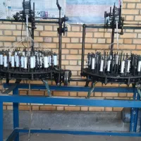 بدستگاه بافت قیطان و روکش سیم ۲ کله و نخ پرکن