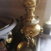 سماور ذغالی برنجی دو لیتری