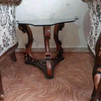 مبل سلطنتی ۹ نفره زیبا باچوب گردو|مبلمان خانگی و میز عسلی|آبیک, |دیوار